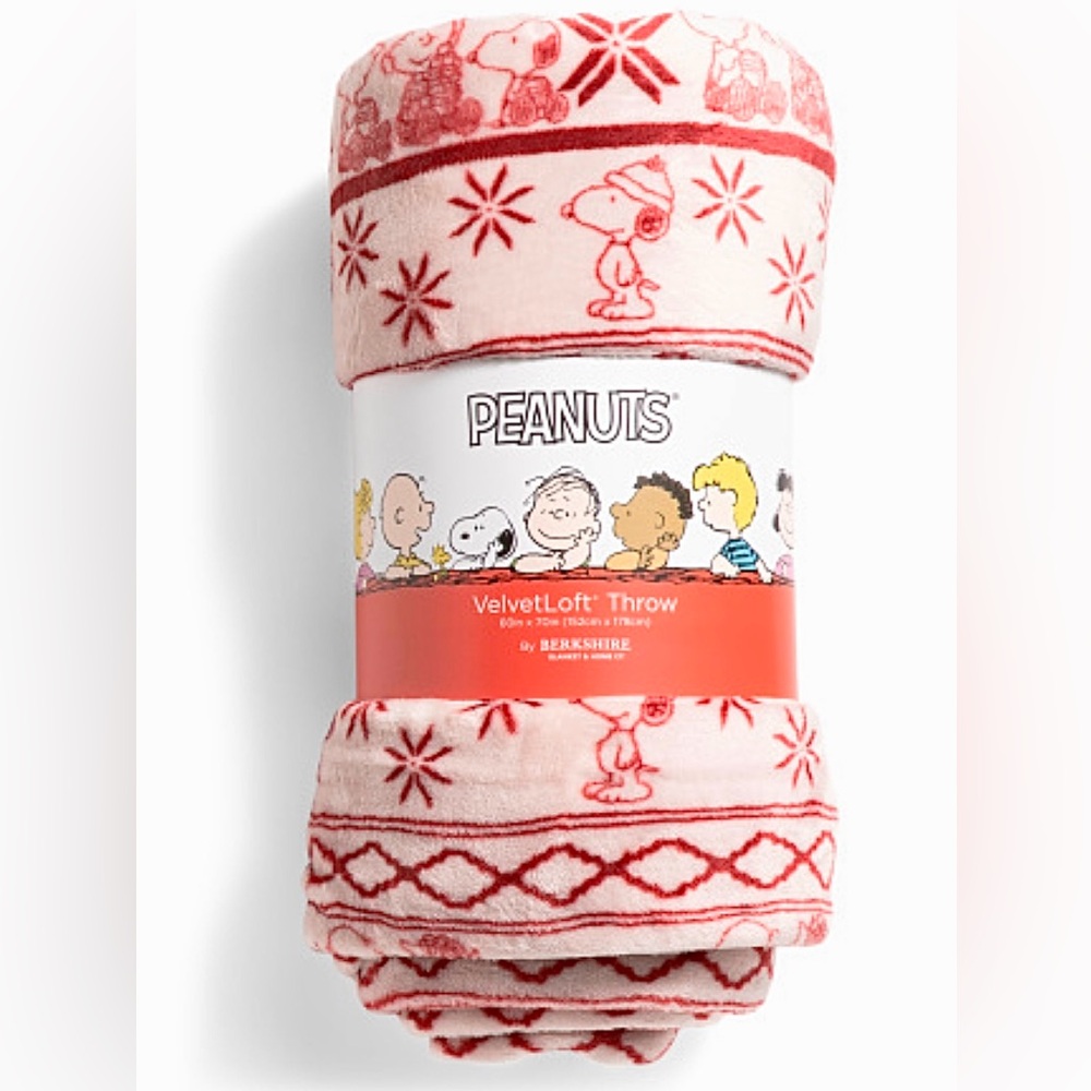 Peanuts Christmas Blanket NWT, Snoopy Velvet Loft holiday blanket